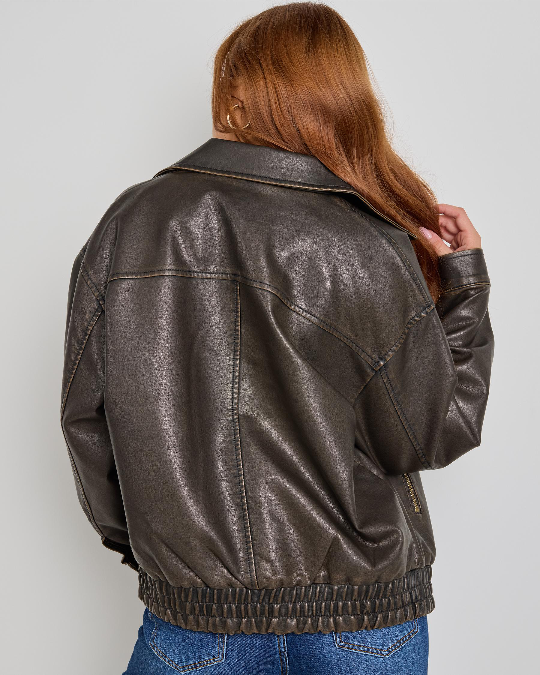 Ava And Ever Maverick Faux Leather Bomber Jacket - Picture 4 of 21