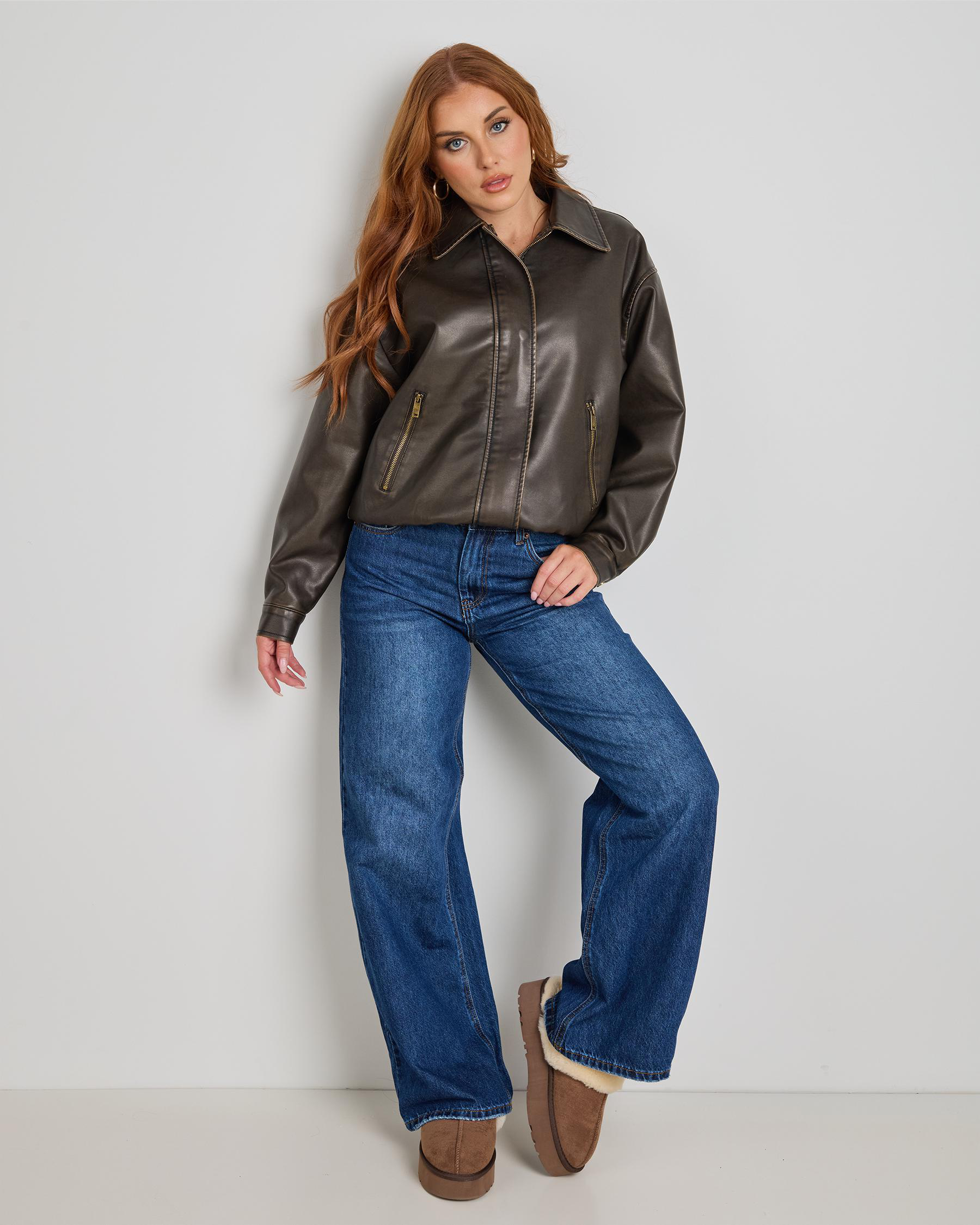 Ava And Ever Maverick Faux Leather Bomber Jacket - Picture 6 of 21