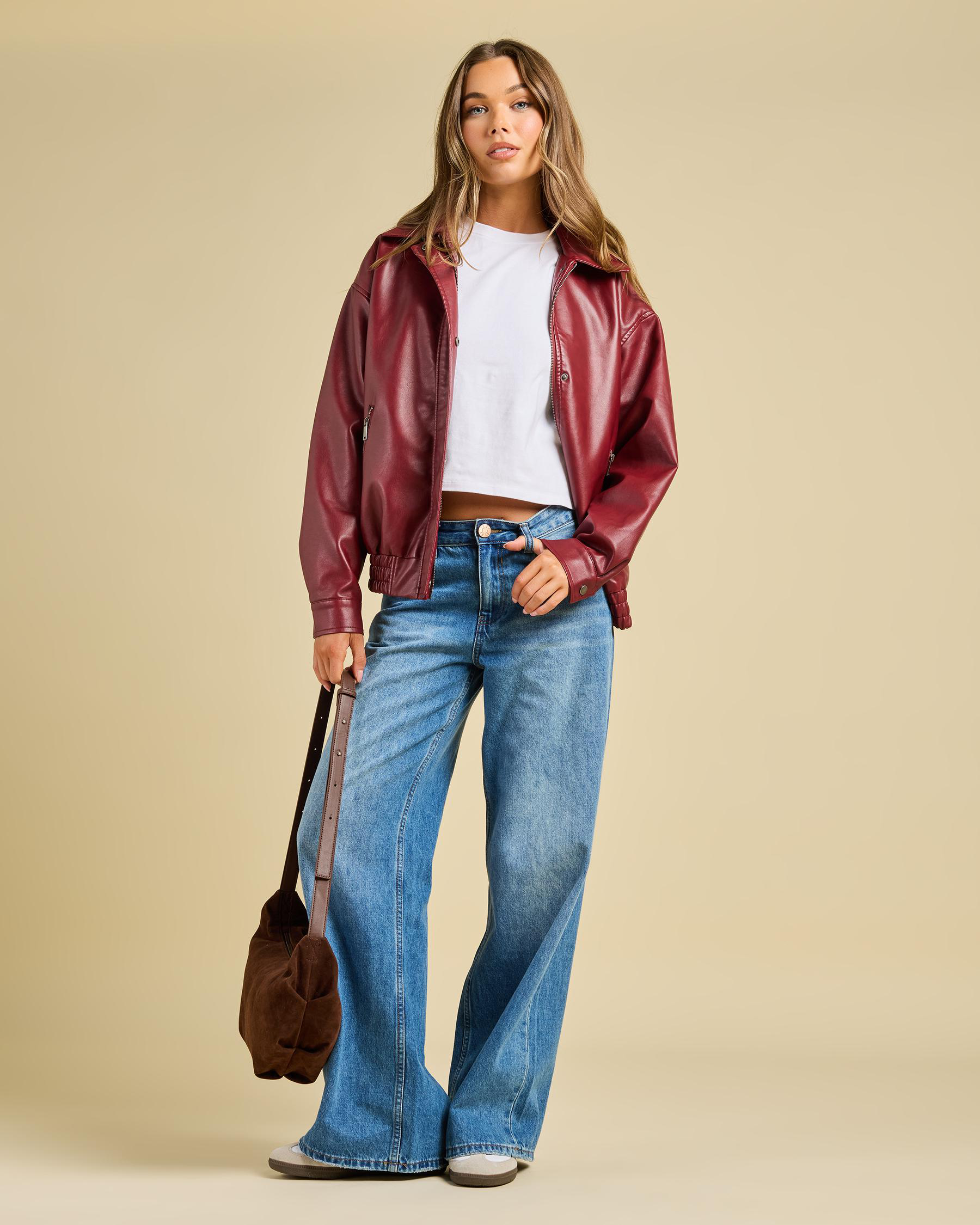 Ava And Ever Maverick Faux Leather Bomber Jacket - Picture 10 of 21