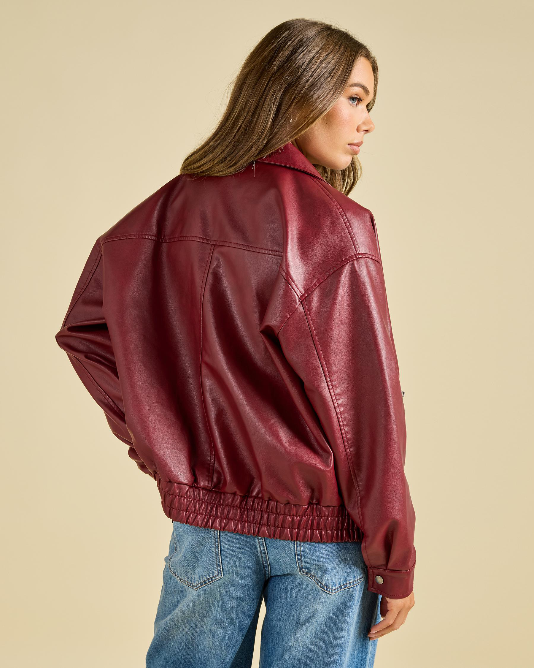Ava And Ever Maverick Faux Leather Bomber Jacket - Picture 11 of 21