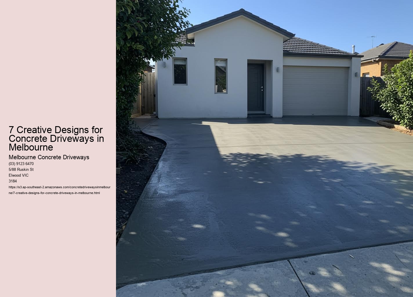 7 Creative Designs for Concrete Driveways in Melbourne