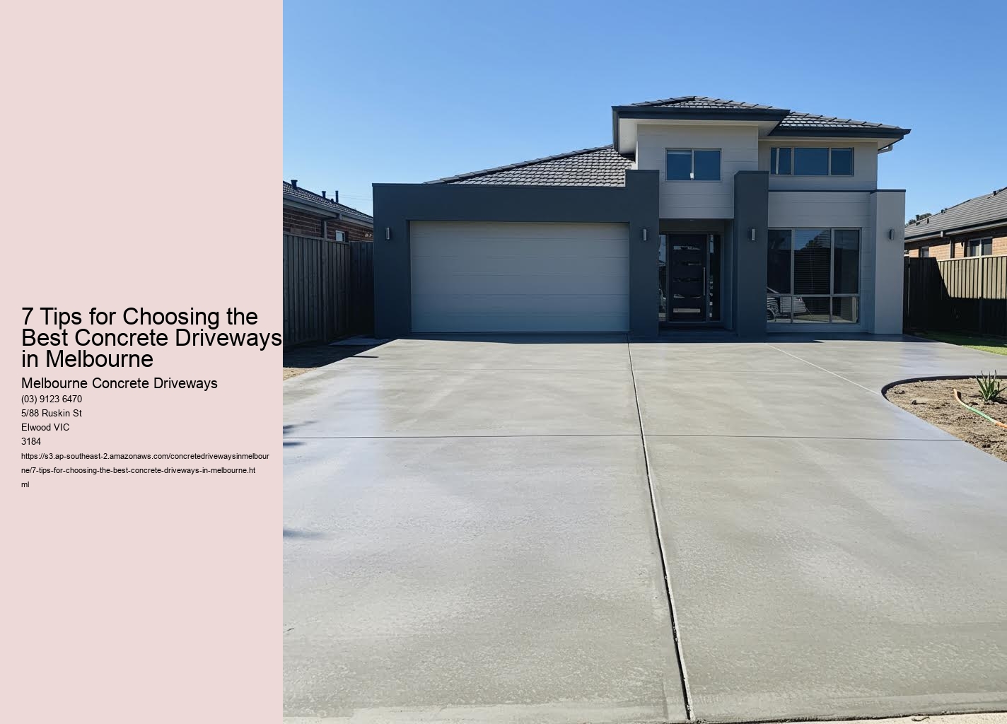 7 Tips for Choosing the Best Concrete Driveways in Melbourne