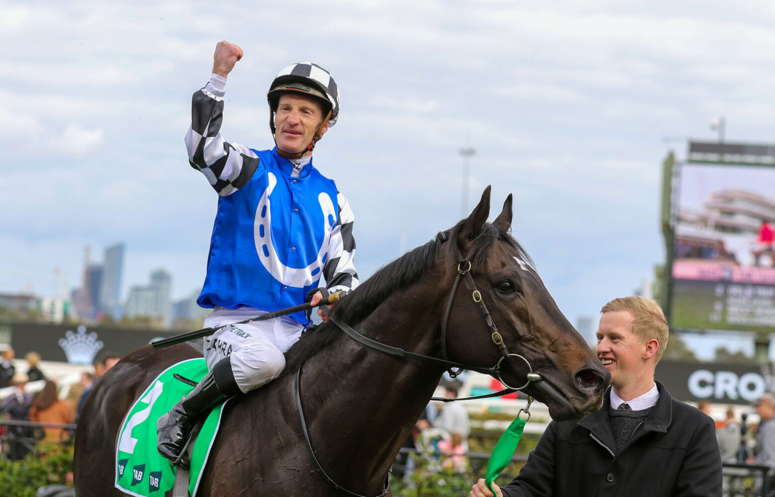 Mark Zahra aboard Gold Trip in the 2022 Melbourne Cup
