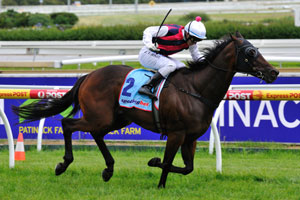 Danzylum earned a shot at the Group 1 CF Orr Stakes after winning the Listed John Dillon Stakes