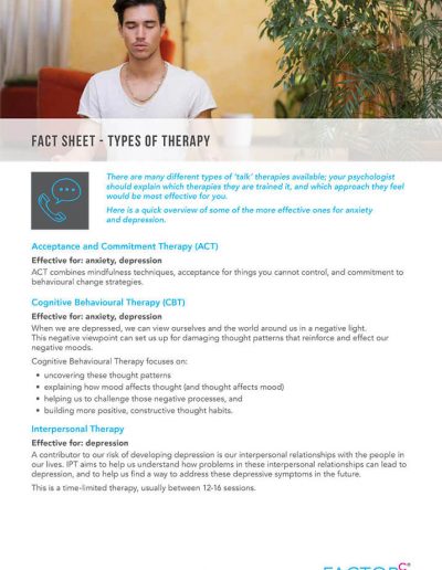 factor c fact sheet on types of therapy