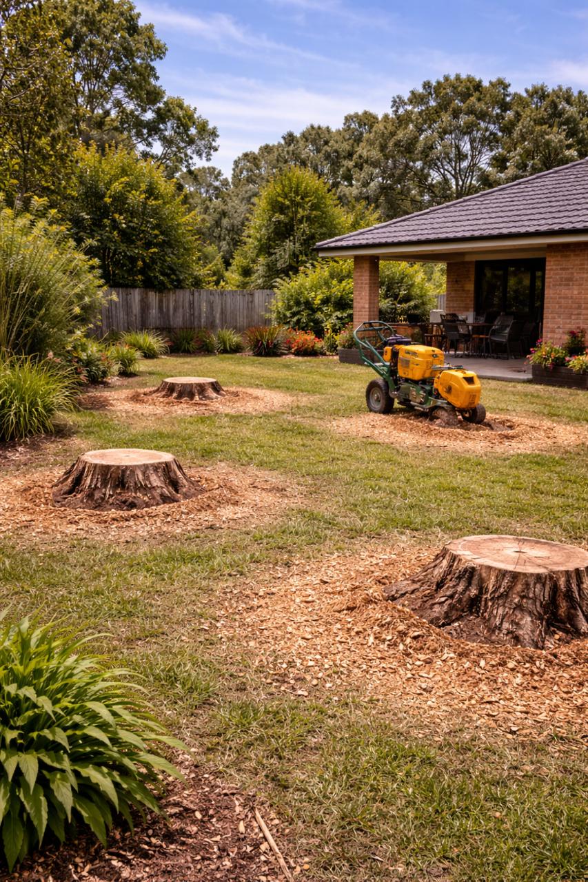 Multiple Stump Removal - Before