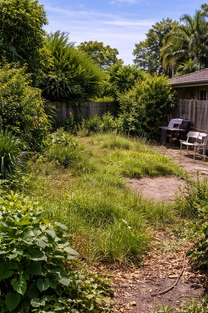 Overgrown Garden Restoration - Before