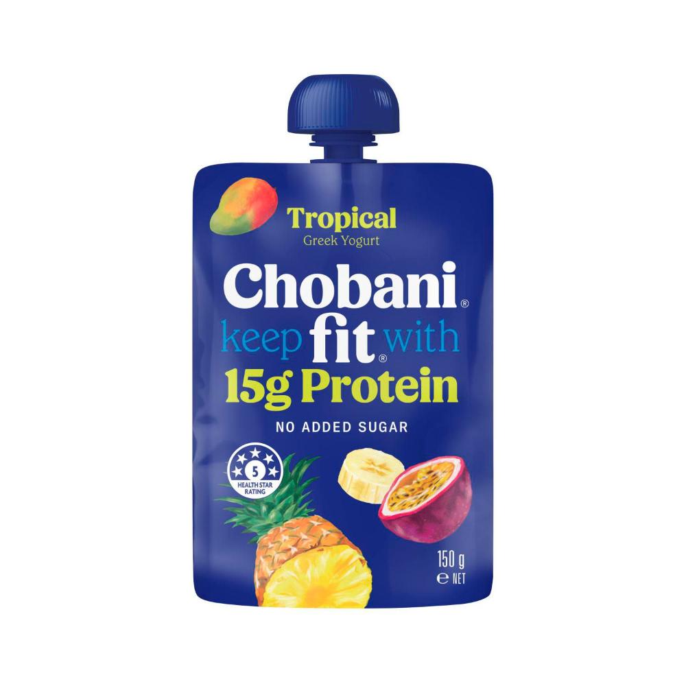 Chobani Fit High Protein Greek Yogurt Pouch Tropical | 150g