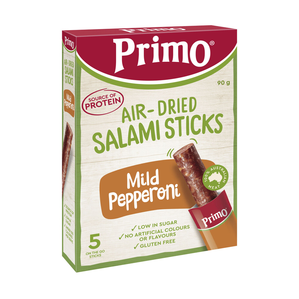 Primo Air-Dried Salami Mild Pepperoni Sticks | 90g