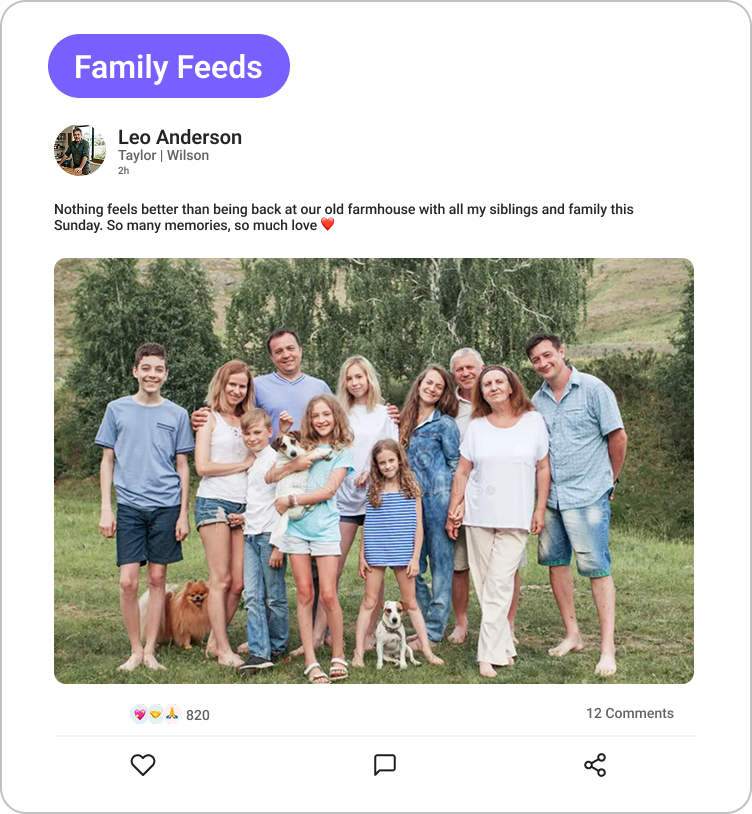 Family feed preview