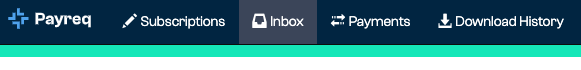 Payreq navigation with Inbox selected