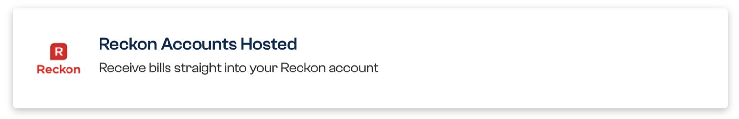 The Reckon Accounts Hosted delivery option for receiving bills in Reckon