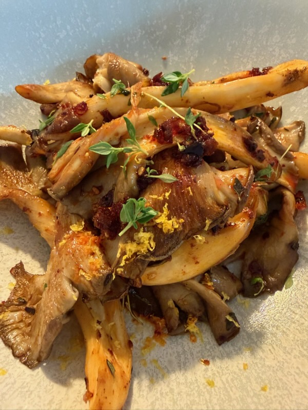 Grilled Dura Fungi Oyster Mushrooms with Umami Chilli