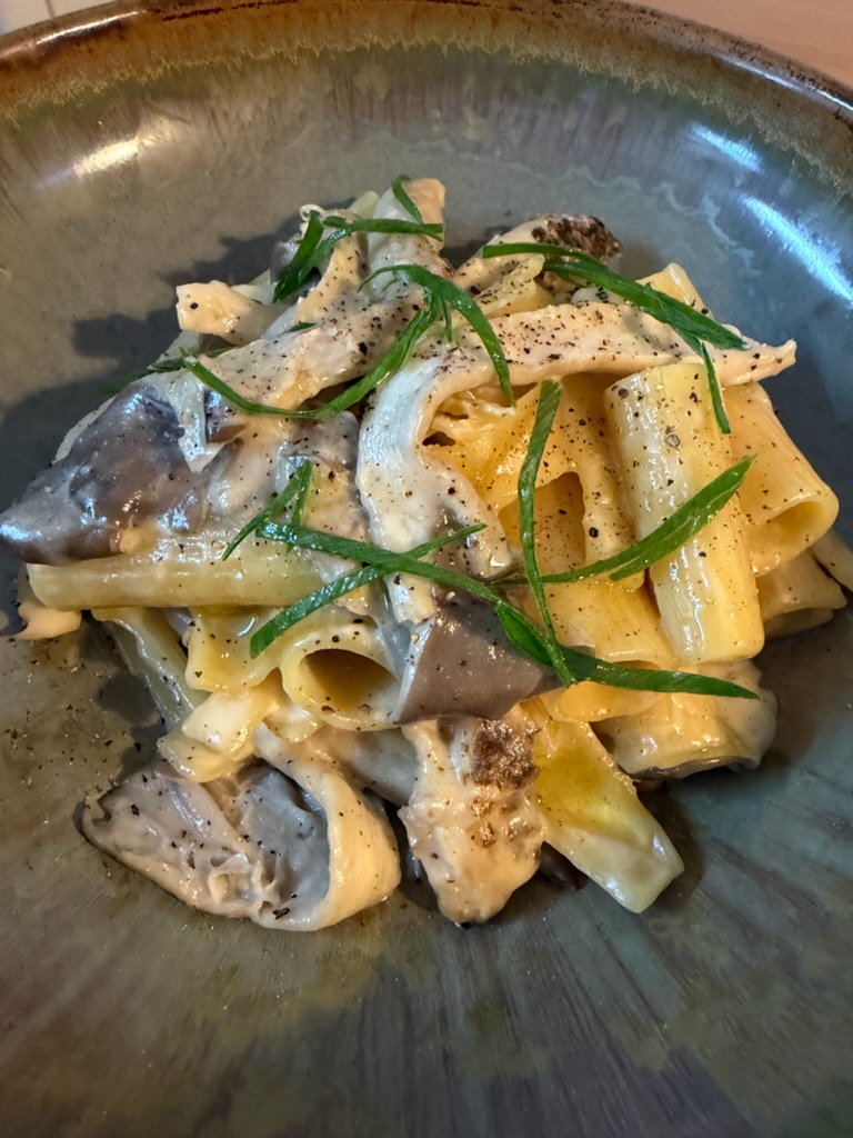 Miso Cream and Dura Fungi Oyster Mushroom Pasta