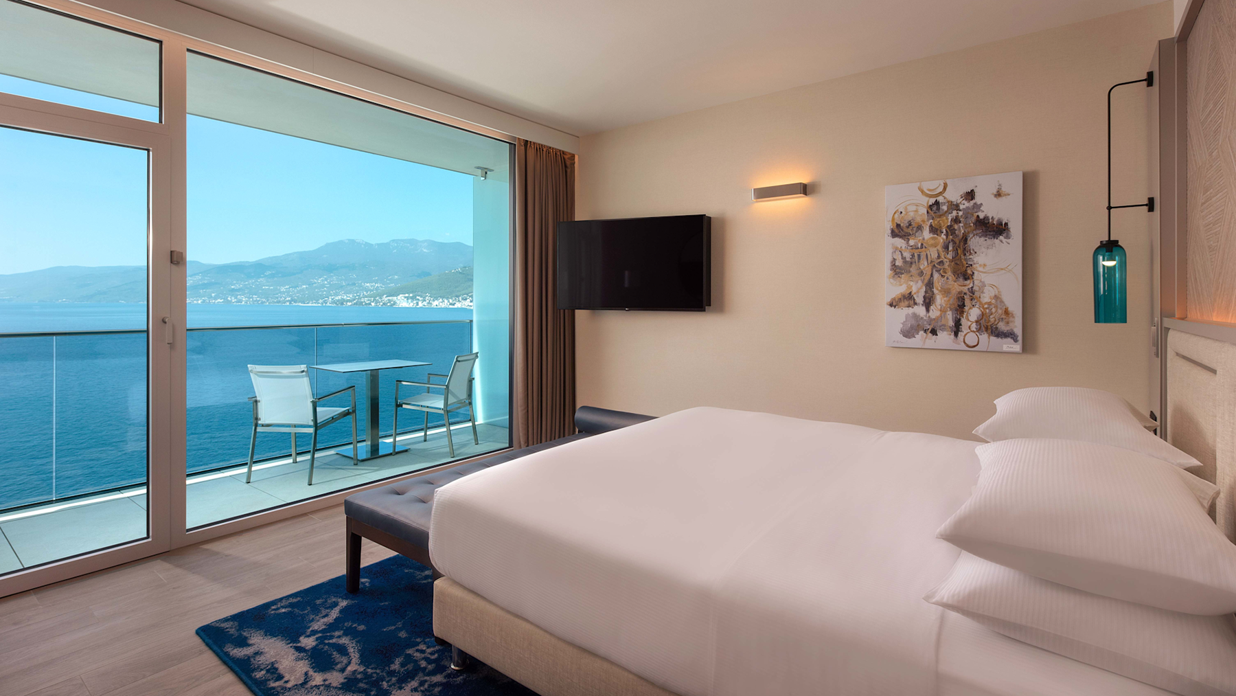 Hilton Rijeka Costabella Beach Resort & Spa, Rijeka, Croatia, King Guest Room with Balcony and Sea View