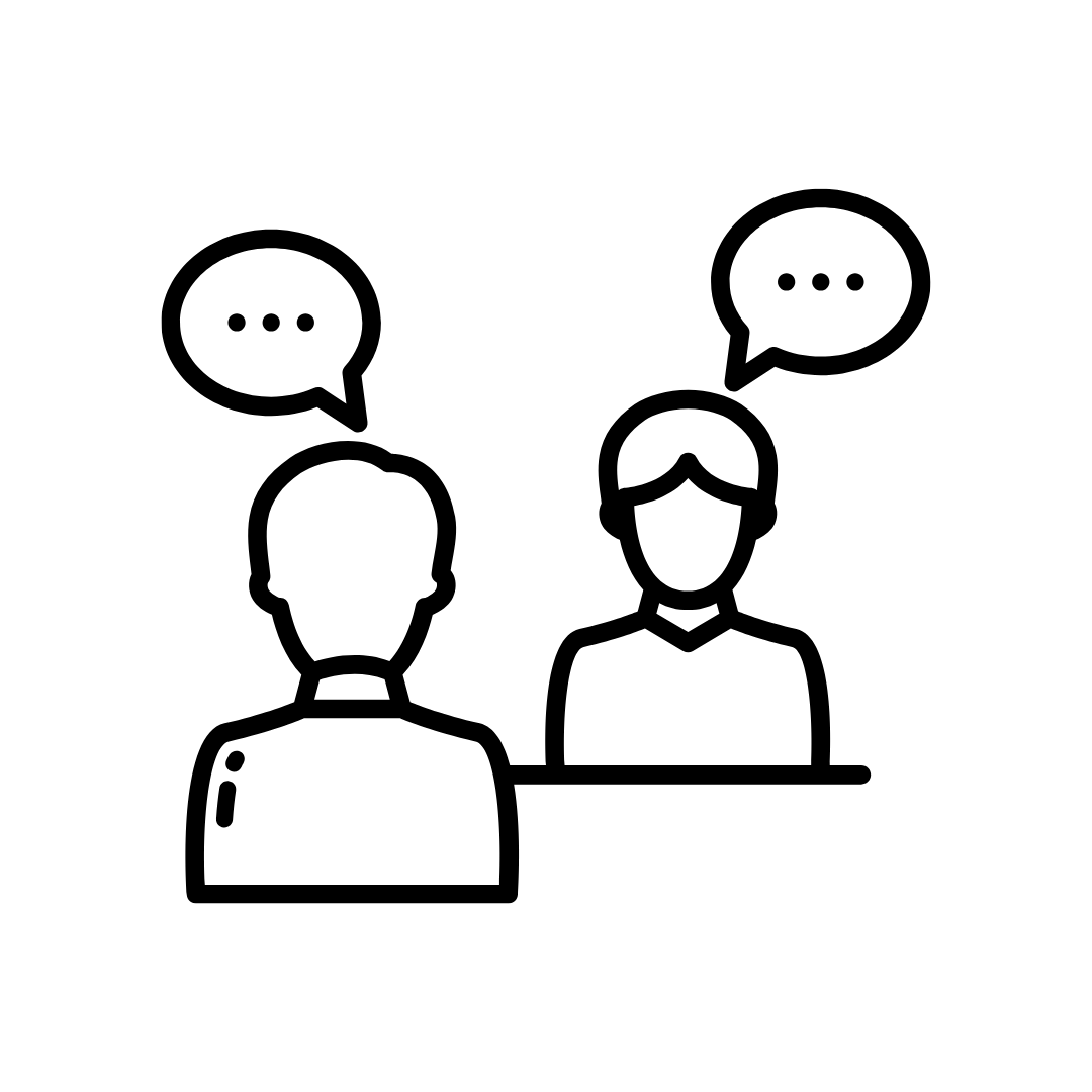 two people talking icon