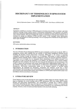 Item - Discrepancy of terminology in BPM-system implementation - Curtin ...