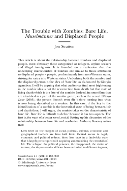Item - Trouble with zombies: Bare life, Muselmanner and displaced ...