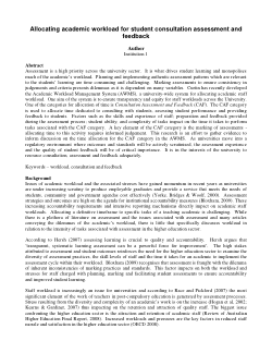 Item - Allocating academic workload for student consultation assessment ...
