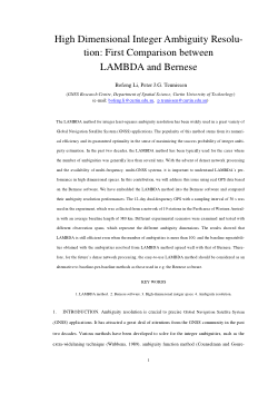 Item - High Dimensional Integer Ambiguity Resolution: A First ...