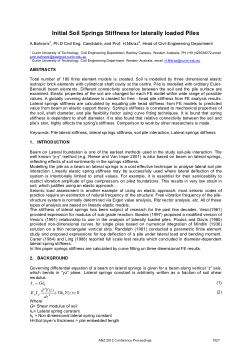 Item - Initial Soil Springs Stiffness for laterally loaded Piles ...