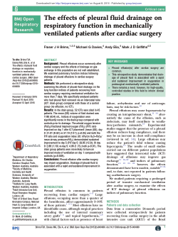 Item - The effects of pleural fluid drainage on respiratory function in ...