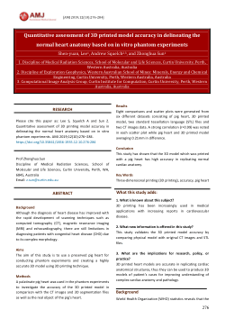 Item - Quantitative assessment of 3D printed model accuracy in ...