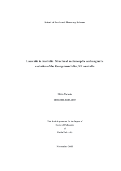 Item - Laurentia in Australia: Structural, metamorphic and magmatic ...