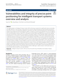 Item - Vulnerabilities and integrity of precise point positioning for ...