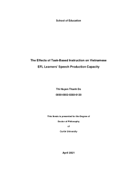 Item - The Effects of Task-Based Instruction on Vietnamese EFL Learners ...