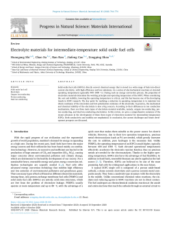 Item - Electrolyte materials for intermediate-temperature solid oxide ...