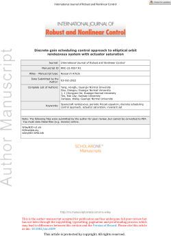 Item - Discrete gain scheduling control approach to elliptical orbit ...