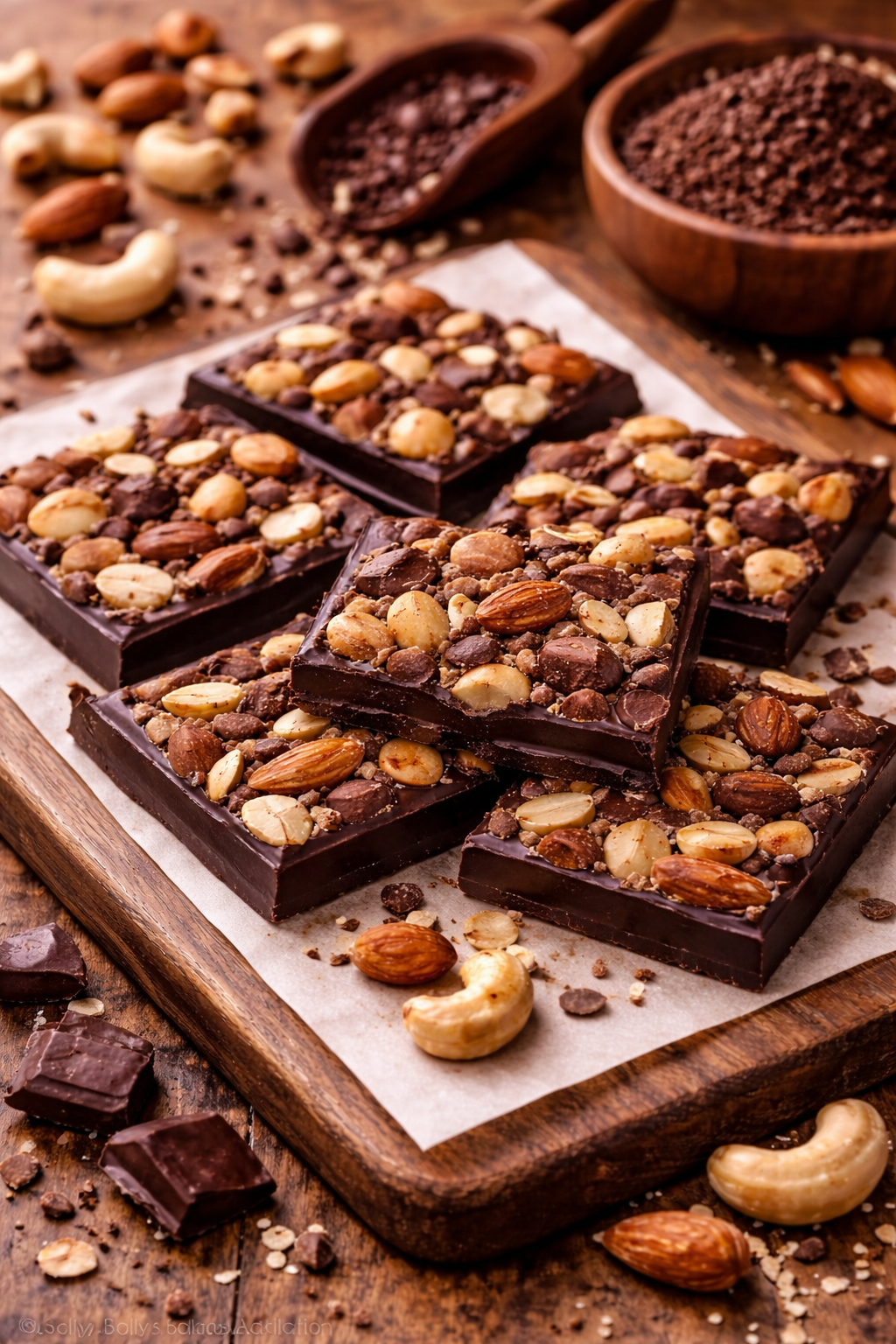 55% Dark Chocolate with Roasted Almonds & cashews 100g