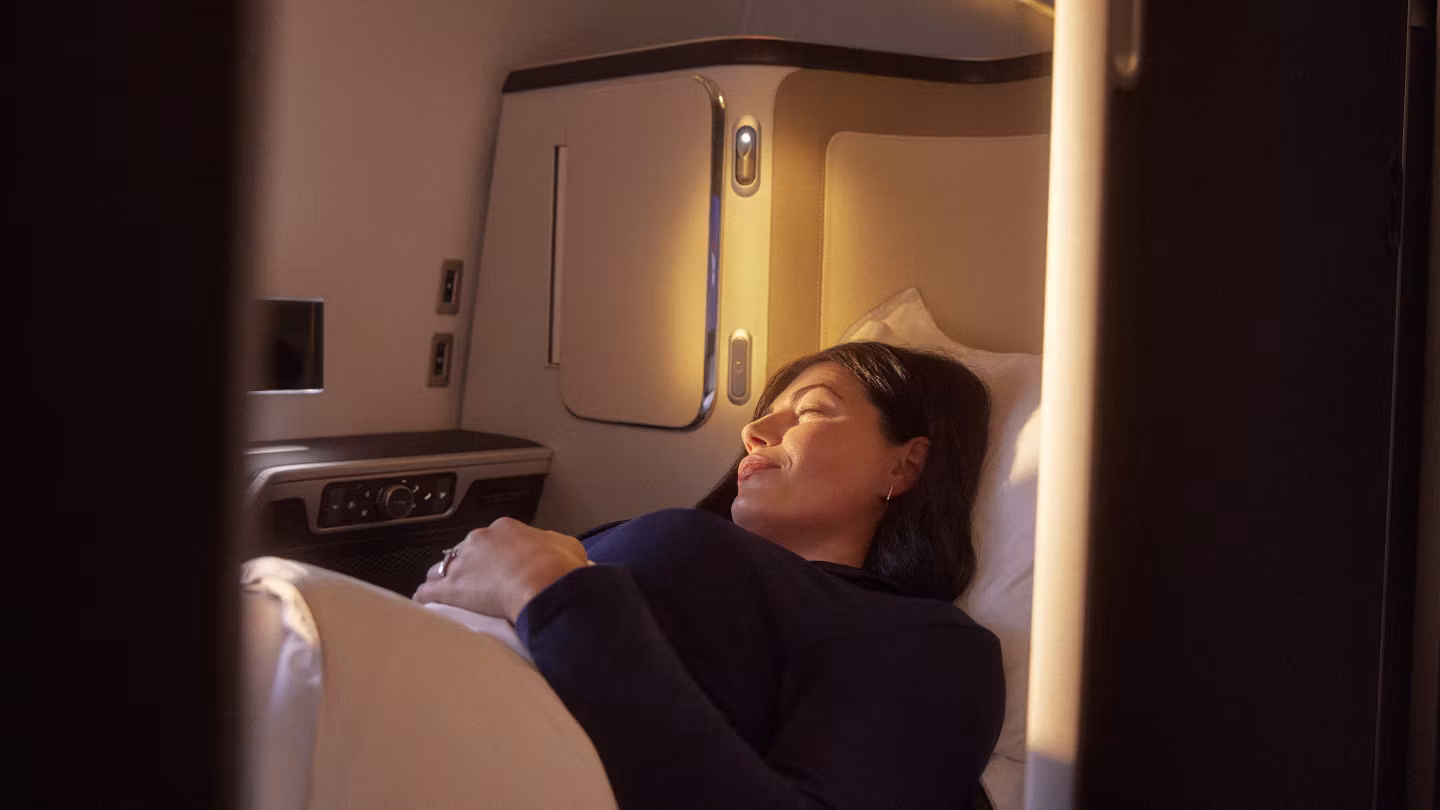Lie-flat seats to fly the world comfortably.