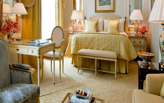 The Four Seasons Hotel George V Paris Suite Bed