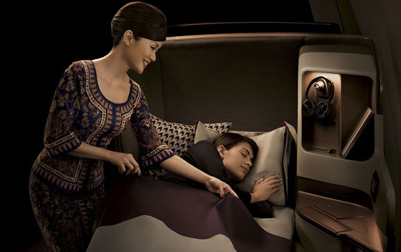 Singapore Airlines Business Class Sleep
