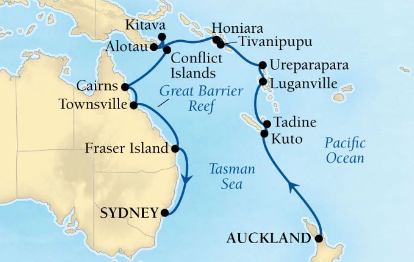 22-DAY LANDFALLS OF CAPTAIN COOK