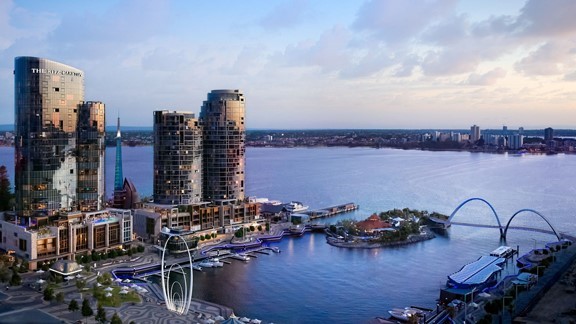 A view of Perth Harbour from The Ritz Carlton