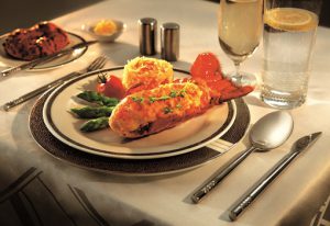 Lobster Thermidor on Singapore Airlines First Class