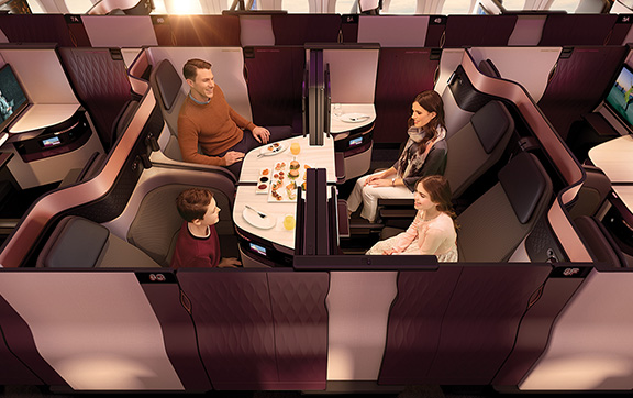 Family Onboard Qatar's New Business Class