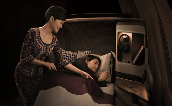 Singapore Airlines—Boardroom to Bedroom with the push of a button