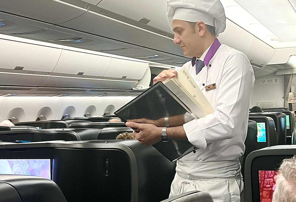 Turkish Airlines business class dining