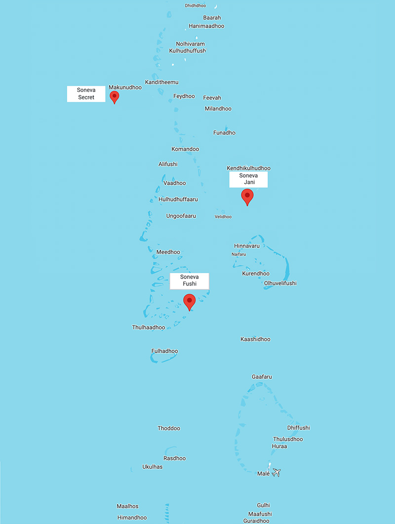 Soneva Maldives location map