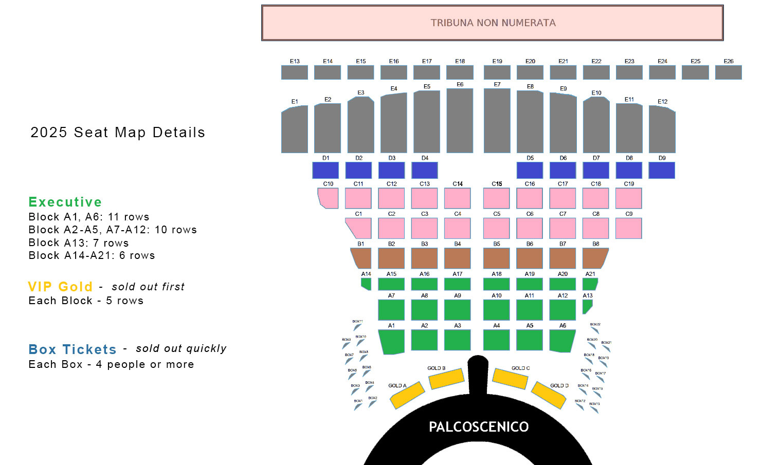 Premium Seating Map