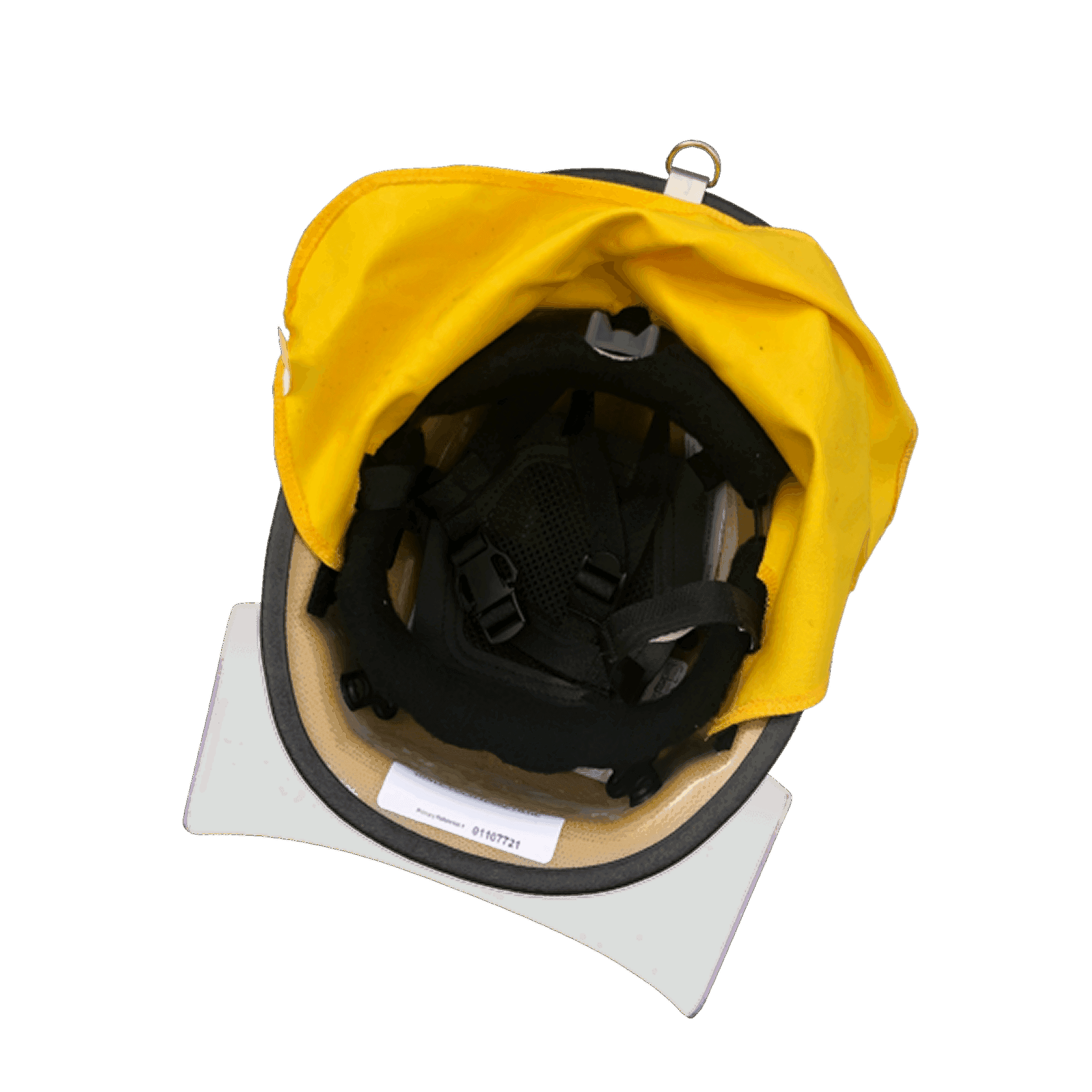 Frontline BR9 Wide Brim Helmet with Clip On Face Shield and Mesh Cradle HBR9 WBCVMF inside