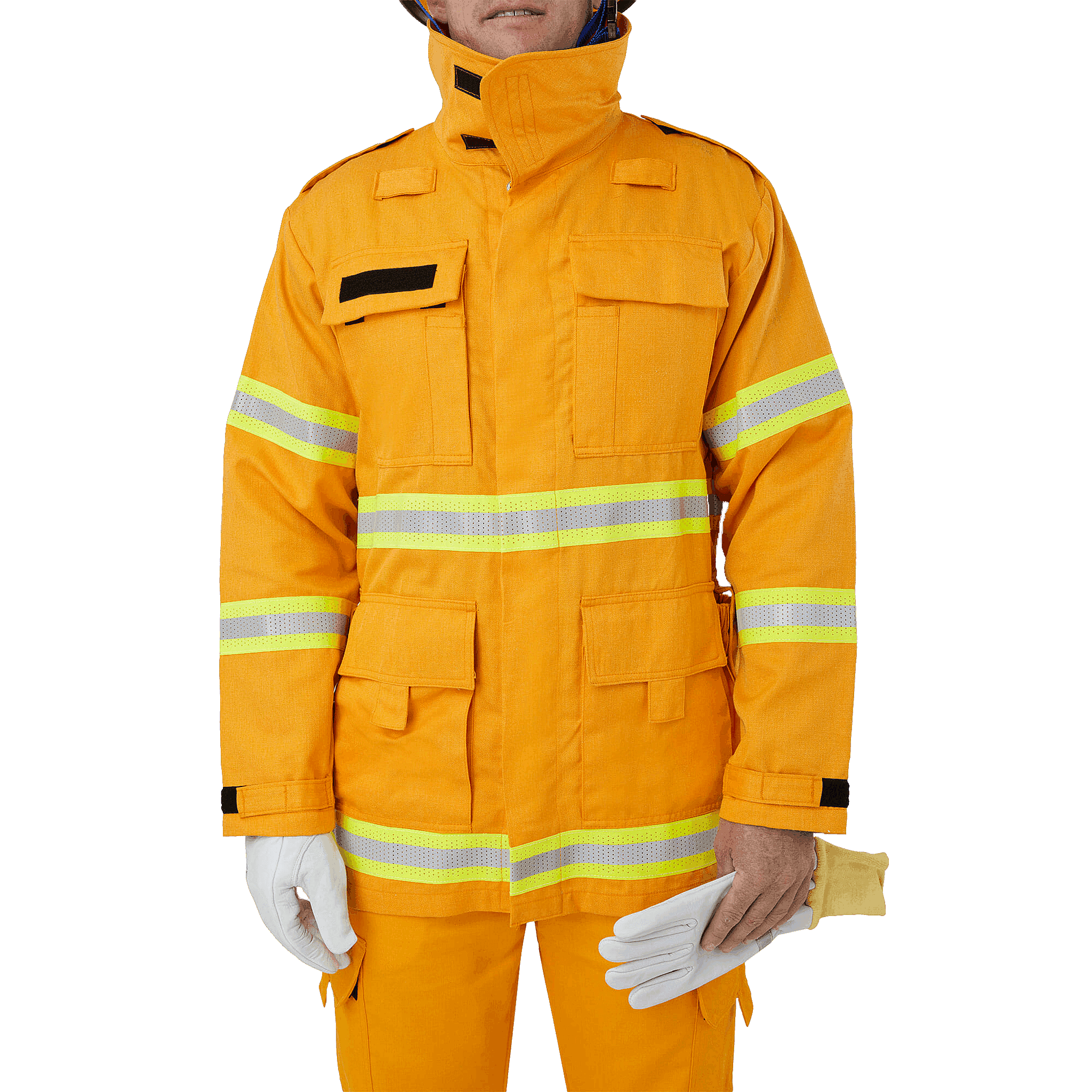 Frontline Wildland Fire Fighting Jacket LW Aramid Gold J795 GLD front