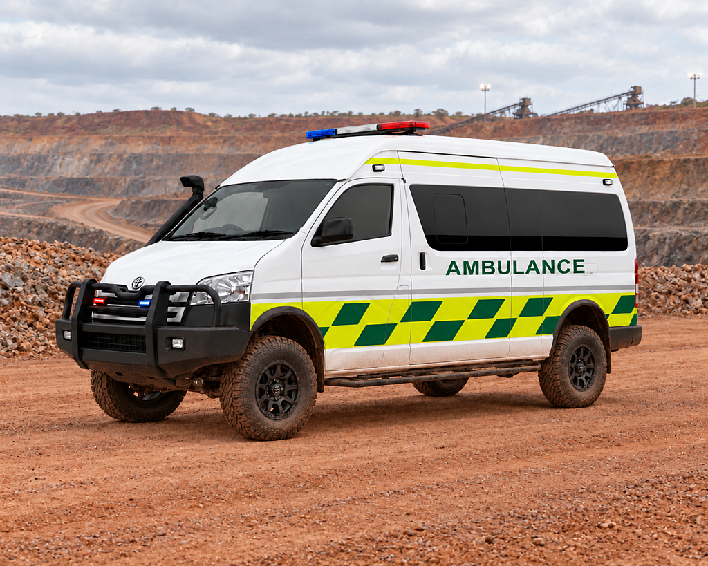 Hiace on mine site for website