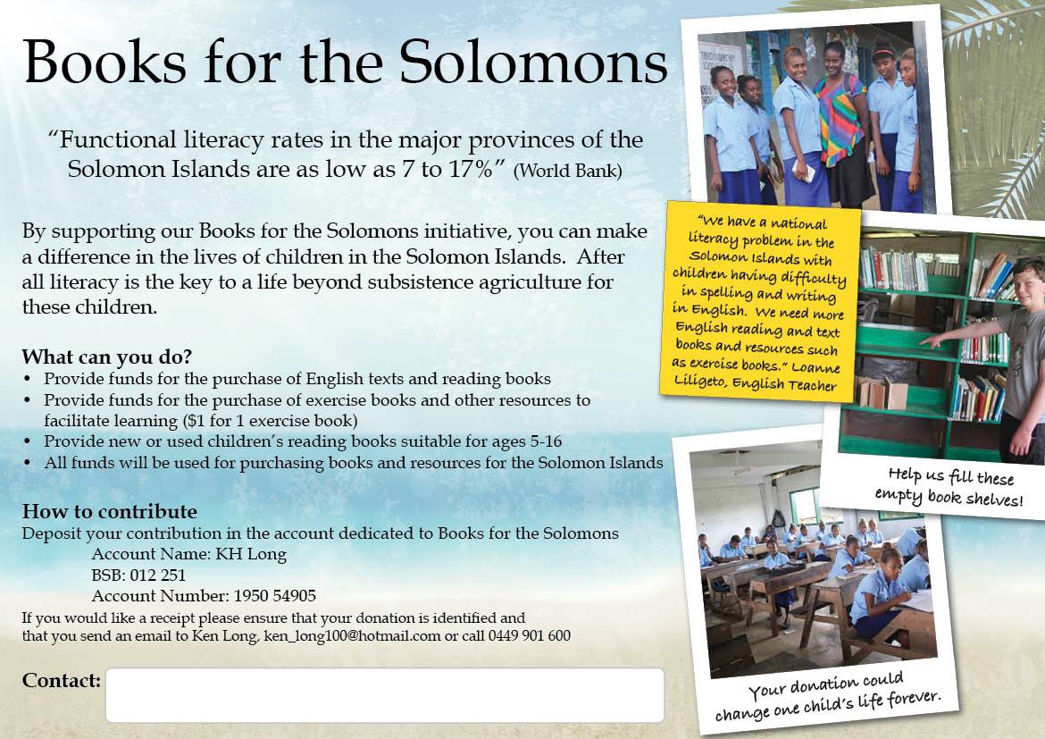 Books for the Solomons Poster