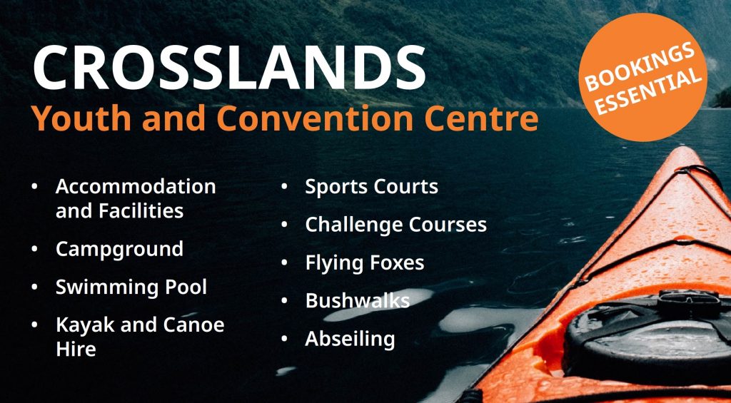 Crosslands campground, conference centre, kayak-canoe hire and flying fox course in Sydney