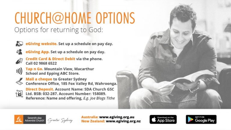 eGiving | Tithe & Church @ Home - Seventh-day Adventist Church in Sydney